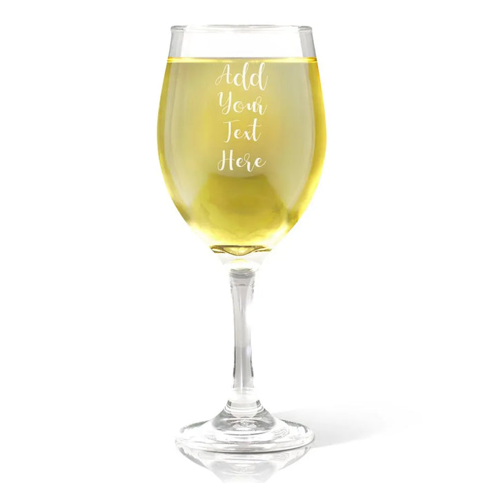 Add Your Own Message Engraved Wine Glass