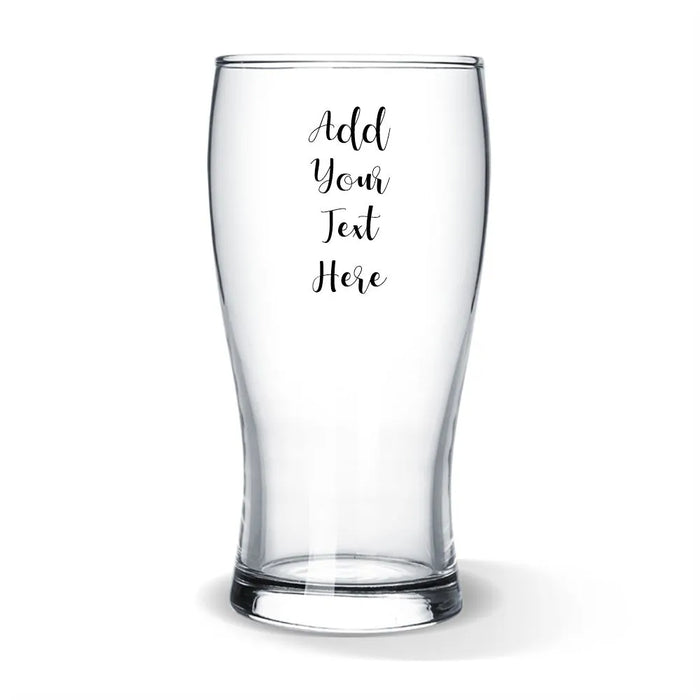 Add Your Own Message Coloured Standard Beer Glass