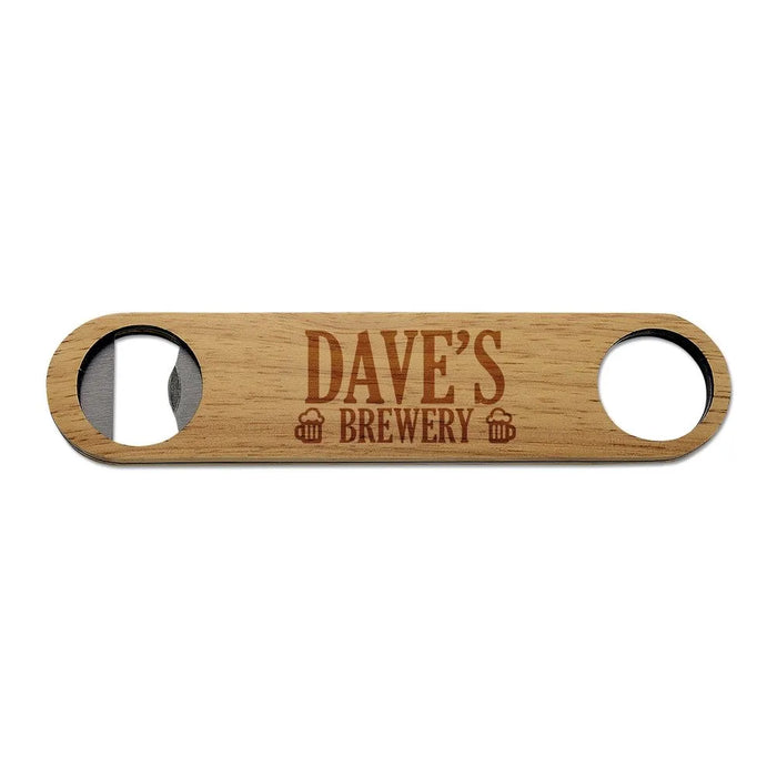 Brewery Engraved Wooden Bottle Opener