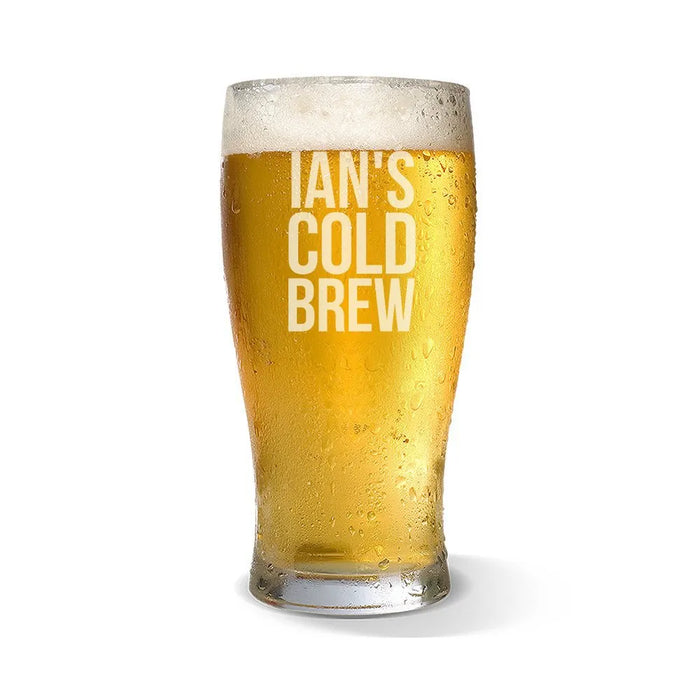 Cold Brew Engraved Standard Beer Glass