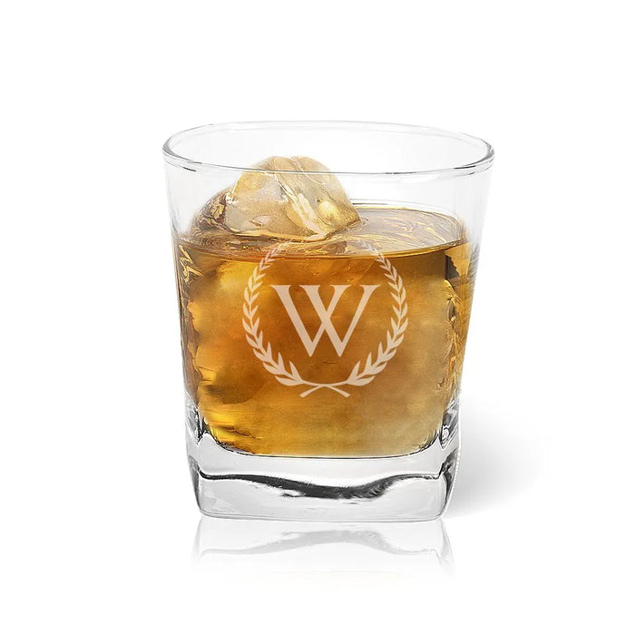 Crest Engraved Tumbler Glass