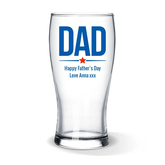 Dad Coloured Standard Beer Glass