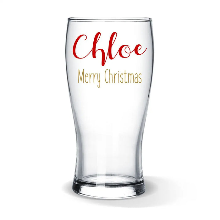 Festive Coloured Standard Beer Glass