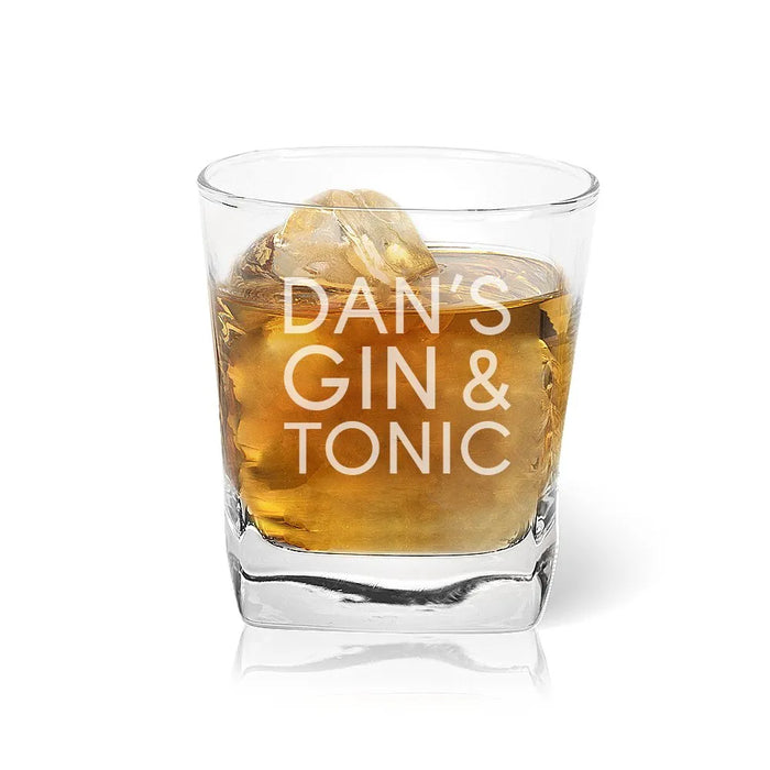 G&T Engraved Tumbler Glass