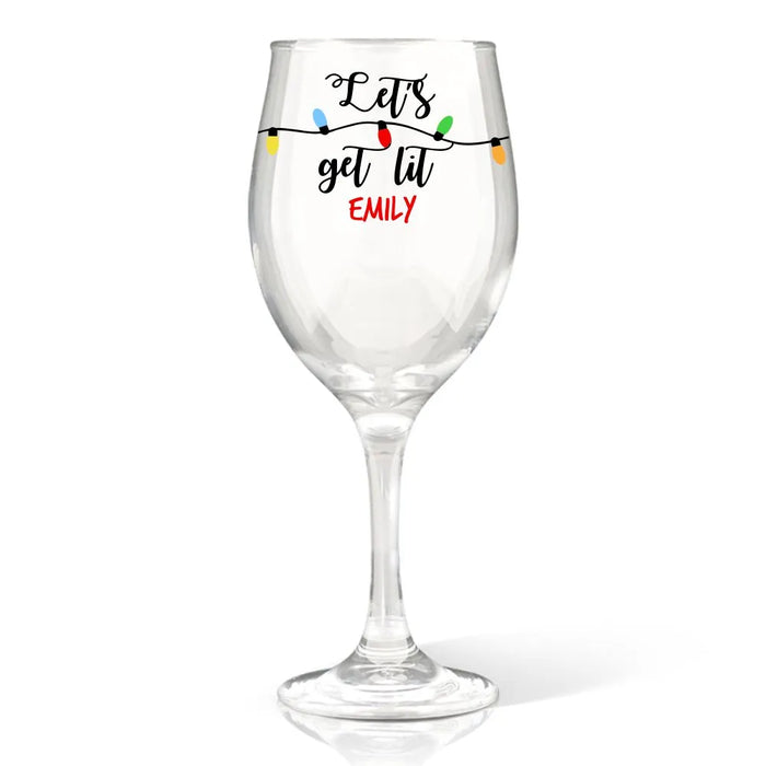 Get Lit Coloured Wine Glass