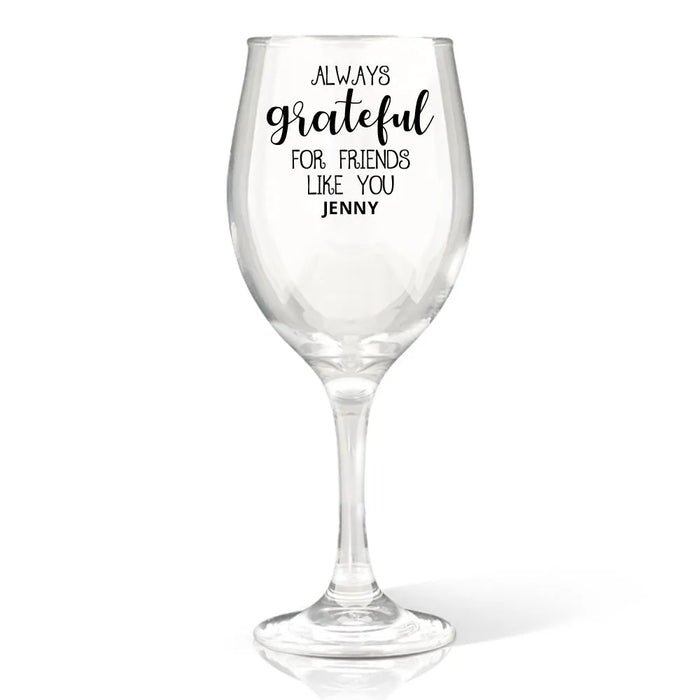 Grateful Coloured Wine Glass