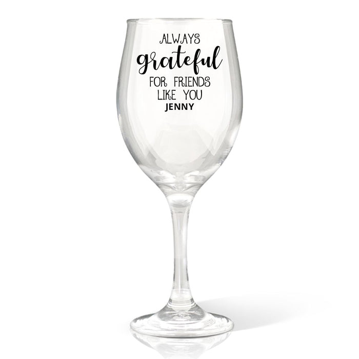 Grateful Coloured Wine Glass