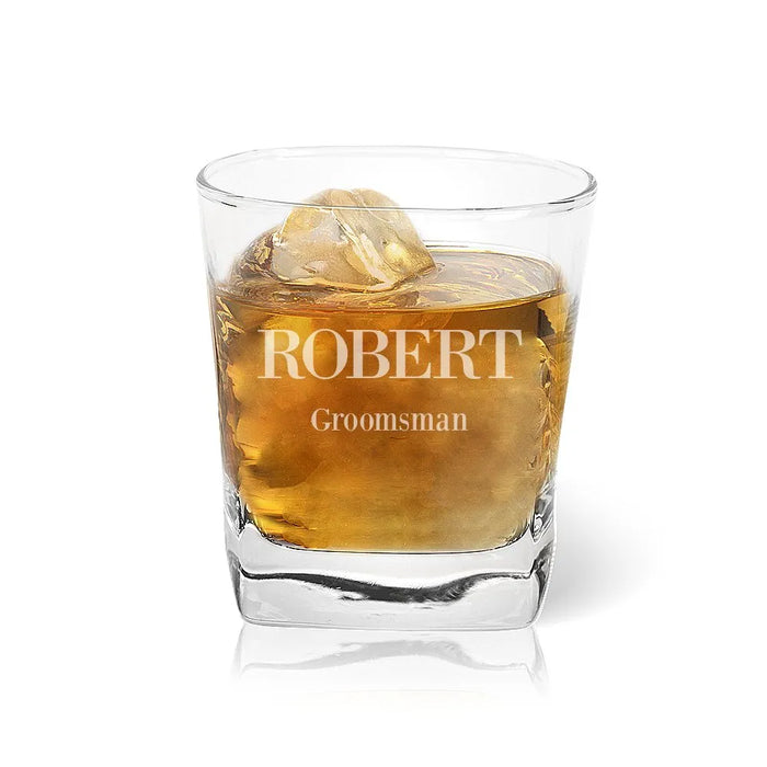 Groomsman Engraved Tumbler Glass