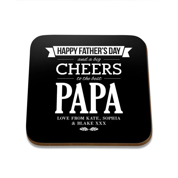 Happy Father's Day Square Coaster