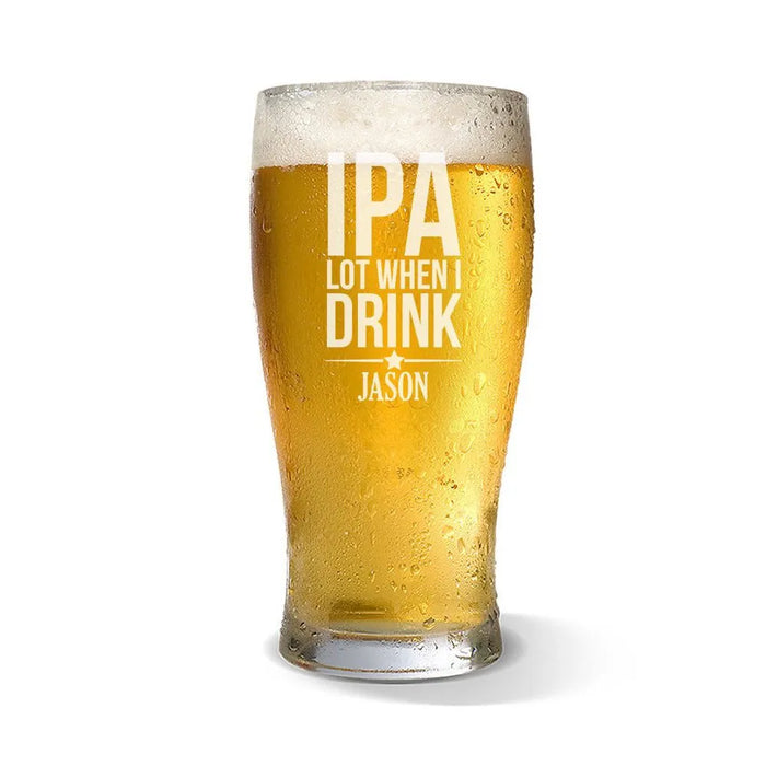 IPA Engraved Standard Beer Glass