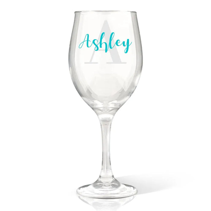 Monogram Coloured Wine Glass