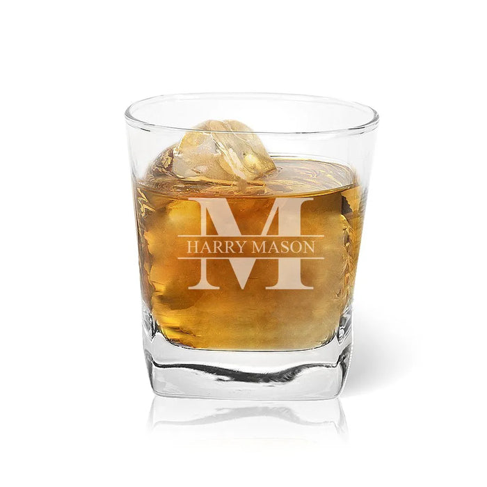 Monogram Engraved Tumbler Glass