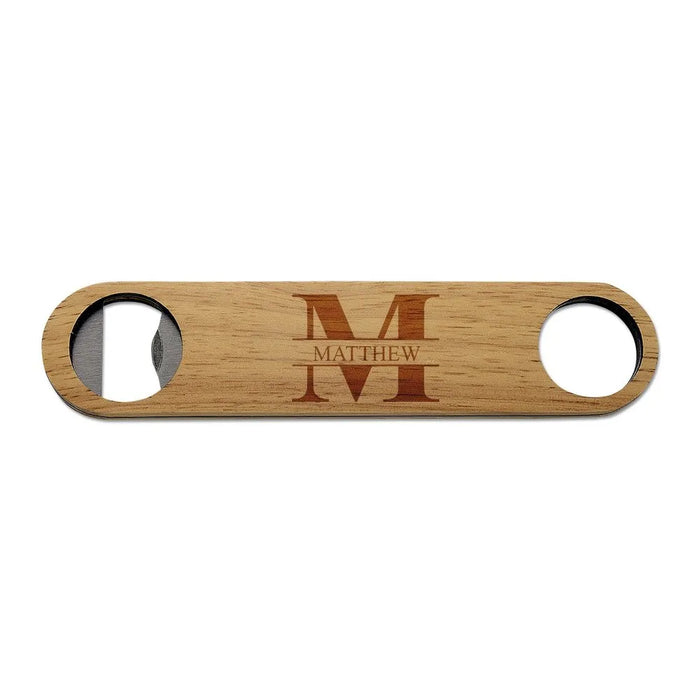 Monogram Engraved Wooden Bottle Opener