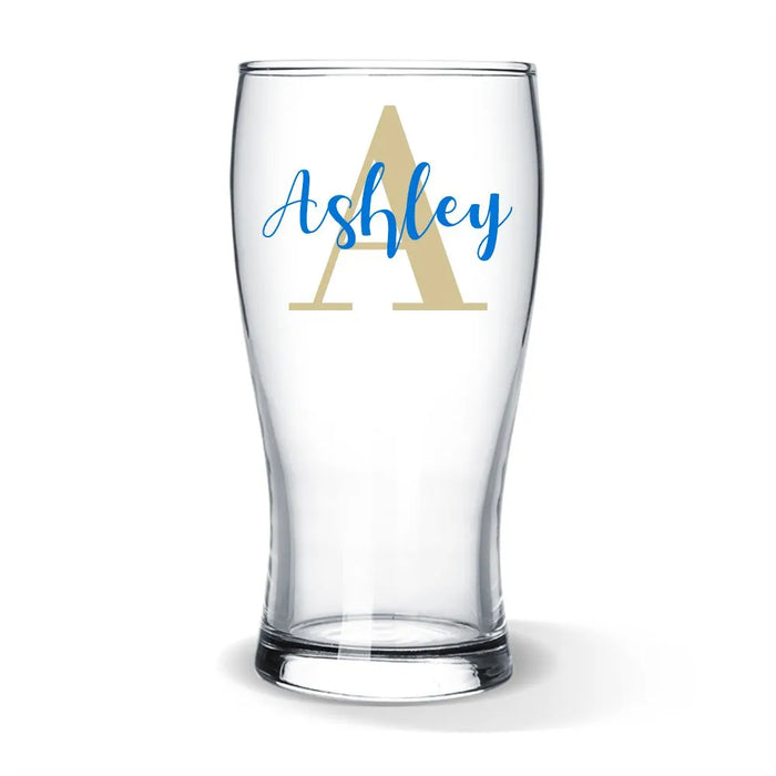 Monogram Coloured Standard Beer Glass