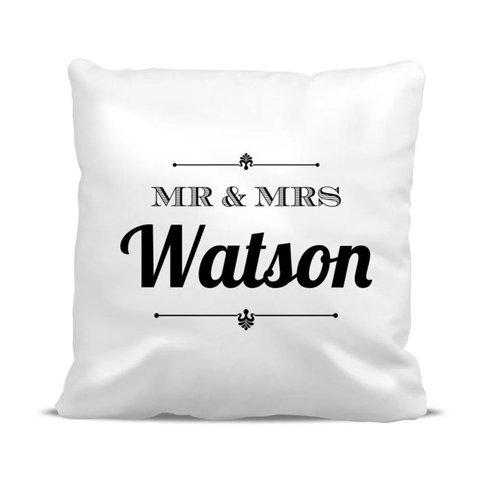 Mr & Mrs Classic Cushion Cover