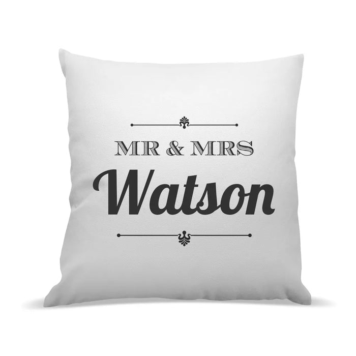 Mr & Mrs Premium Cushion Cover