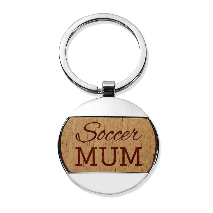 Mum Engraved Round Metal Keyring