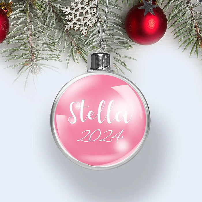 Name & Year Christmas Baubles