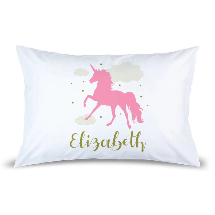 Pink Unicorn Pillow Case