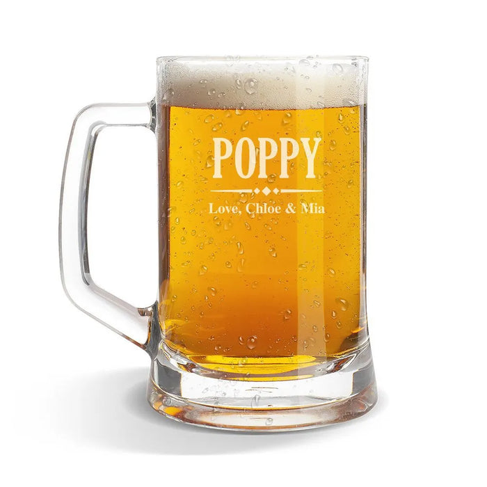 Poppy Glass Beer Mug