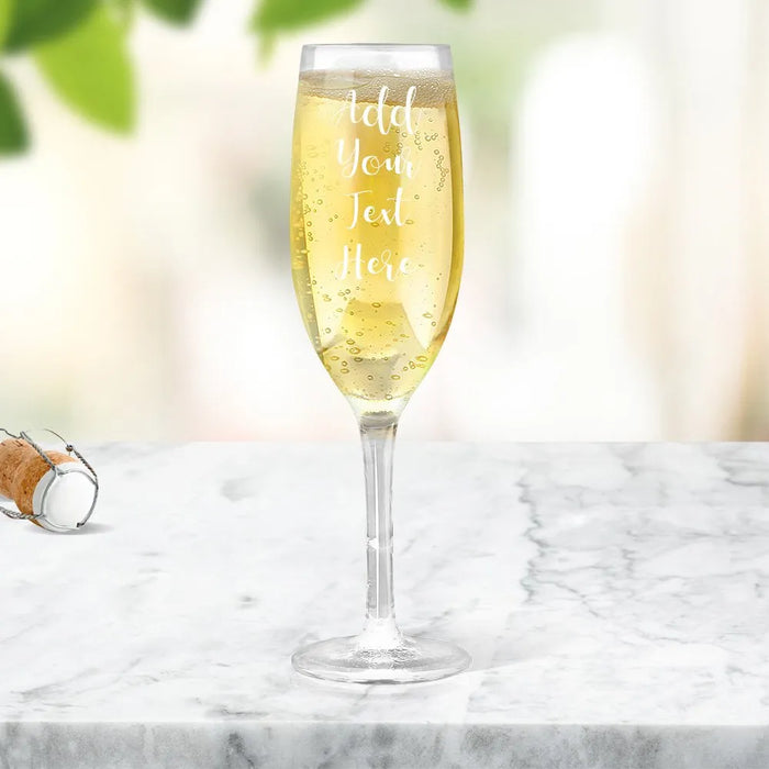 Add Your Own Message Engraved Champagne Glass