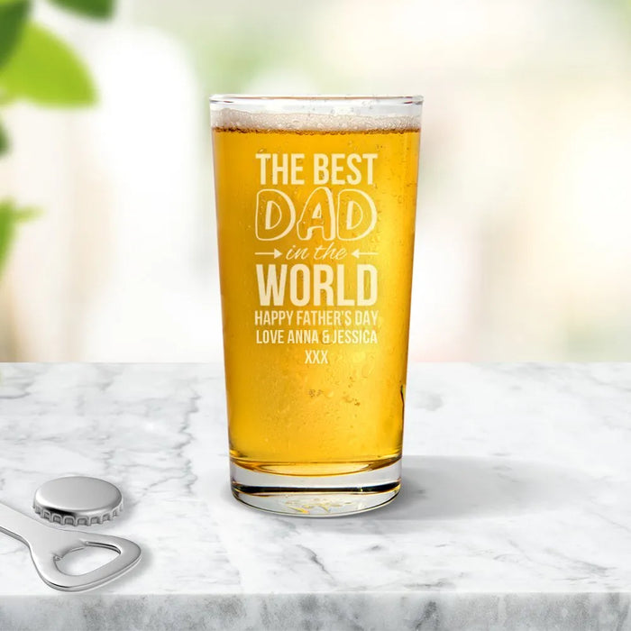 Best Dad Engraved Pint Glass