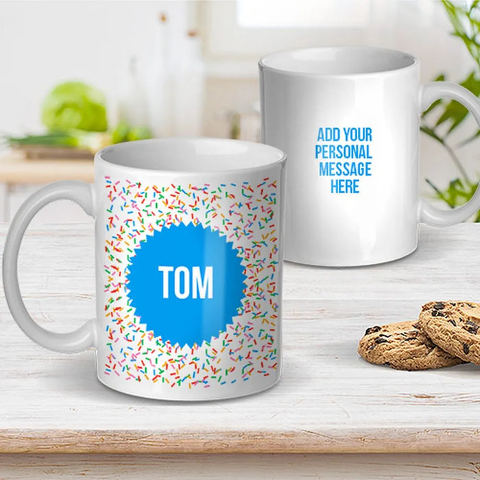 Blue Confetti Coffee Mug