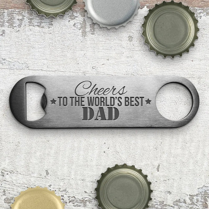 Cheers Engraved Metal Bottle Opener