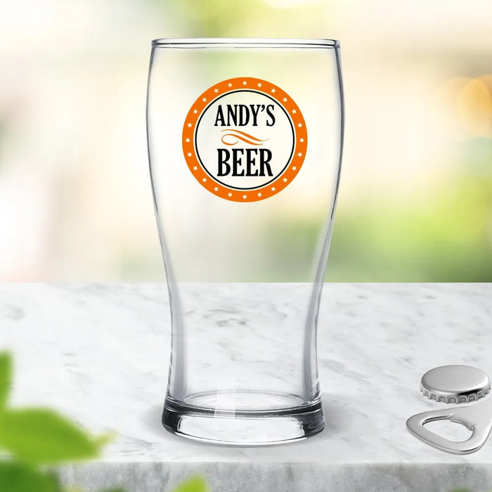 Circle Coloured Standard Beer Glass