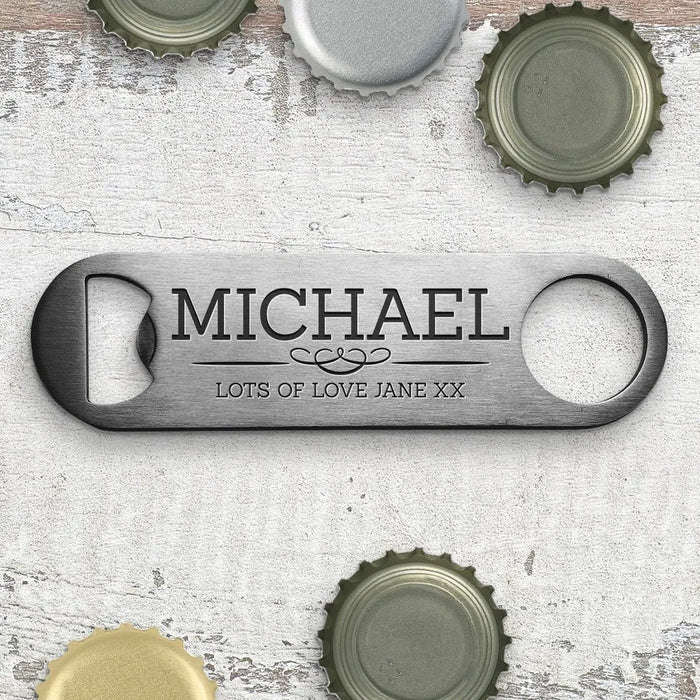 Classic Engraved Metal Bottle Opener