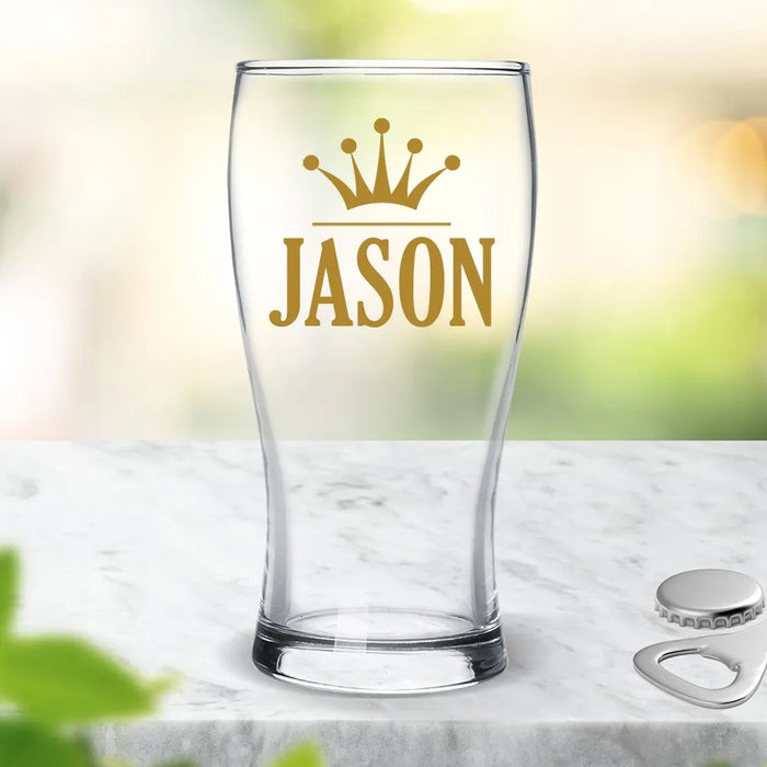 Crown Coloured Standard Beer Glass