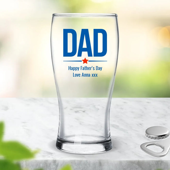 Dad Coloured Standard Beer Glass