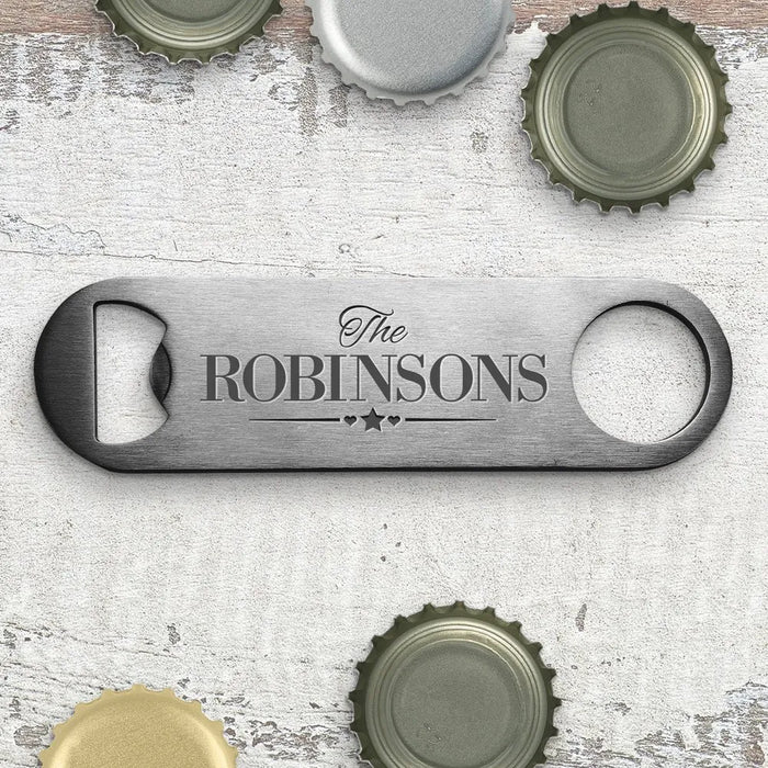 Family Engraved Metal Bottle Opener