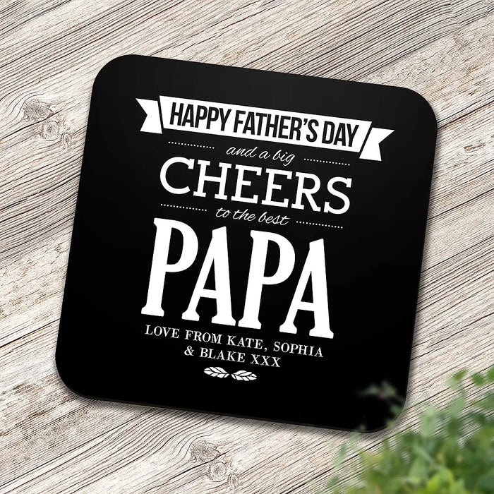 Happy Father's Day Square Coaster