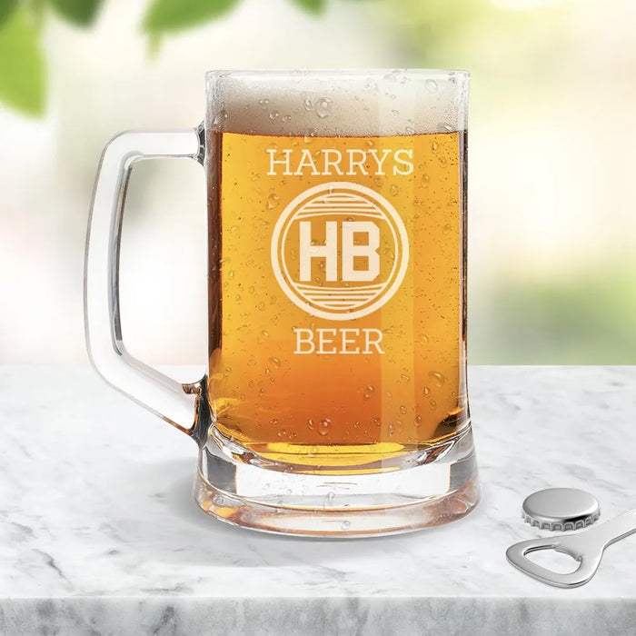 Harry's Glass Beer Mug