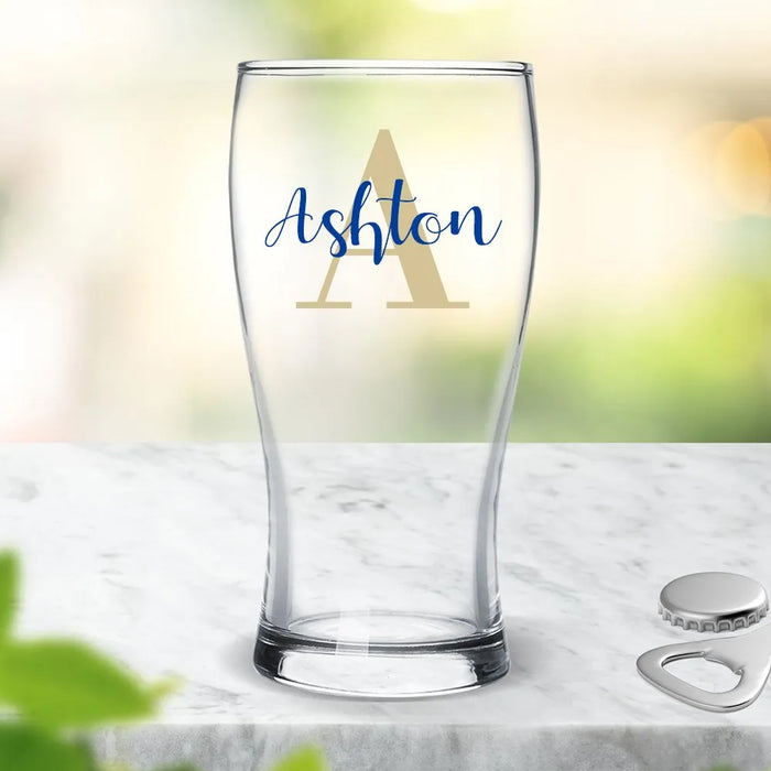 Monogram Coloured Standard Beer Glass