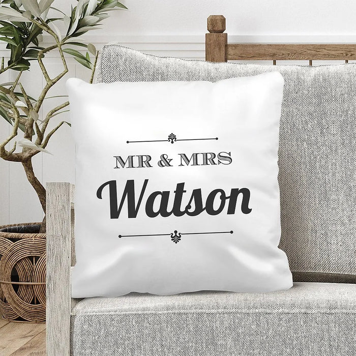 Mr & Mrs Classic Cushion Cover