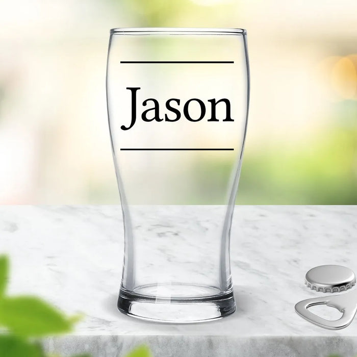 Name Coloured Standard Beer Glass