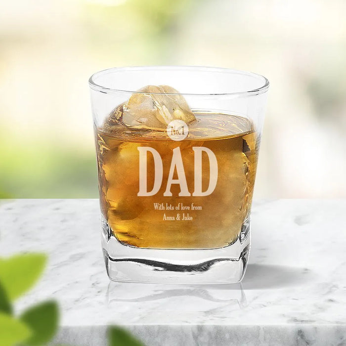 No. 1 Engraved Tumbler Glass