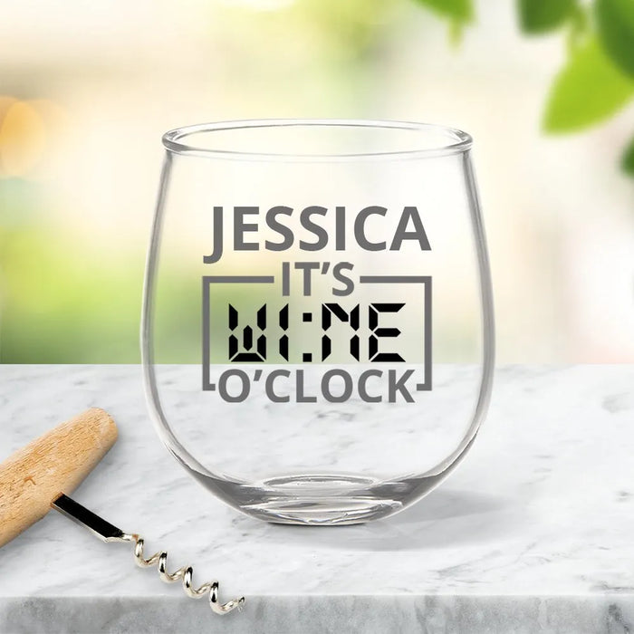 O'Clock Coloured Stemless Wine Glass