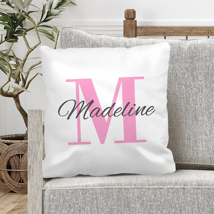 Pink Monogram Classic Cushion Cover