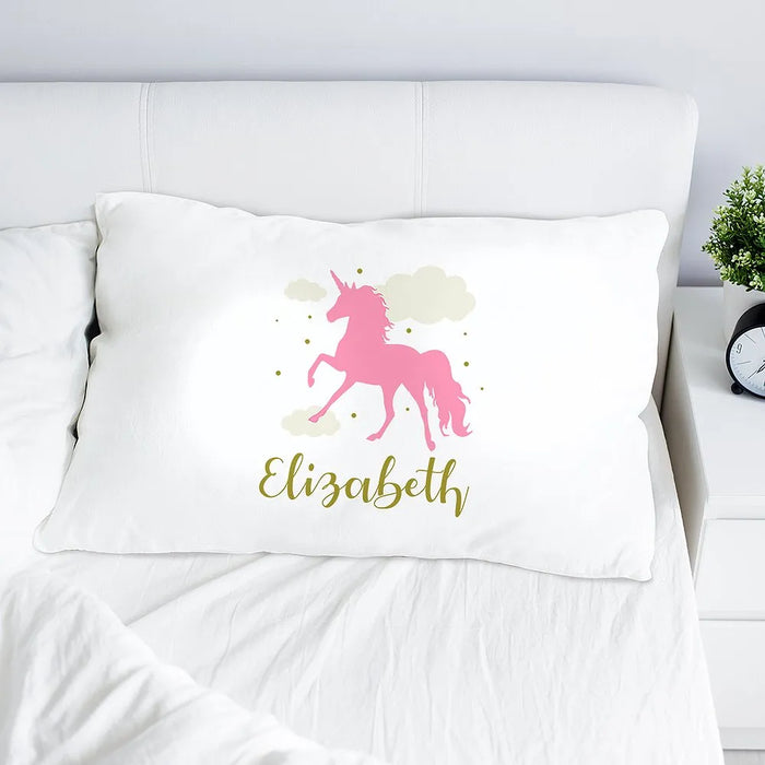 Pink Unicorn Pillow Case