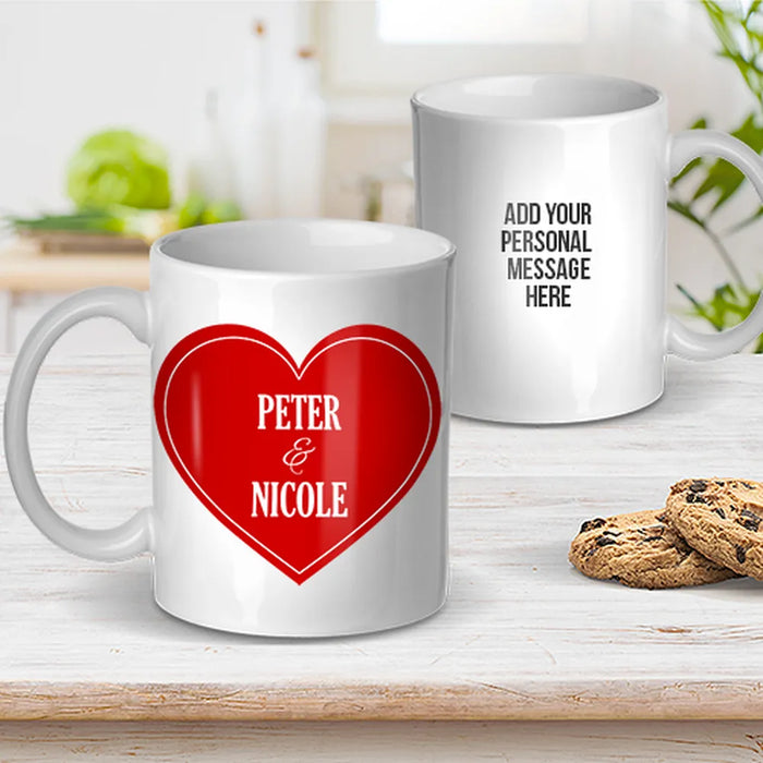 Red Heart Coffee Mug