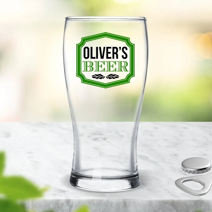 Sign Coloured Standard Beer Glass