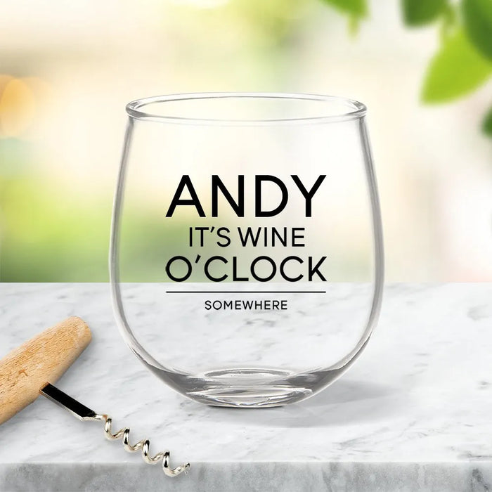 Somewhere Coloured Stemless Wine Glass