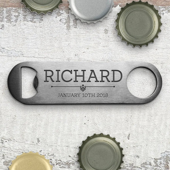 Special Date Engraved Metal Bottle Opener