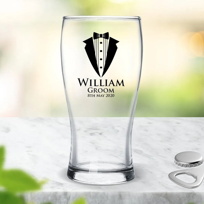 Suit Coloured Standard Beer Glass