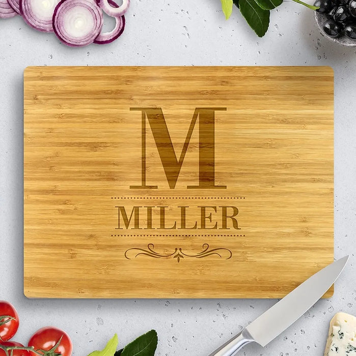 Surname Bamboo Cutting Board