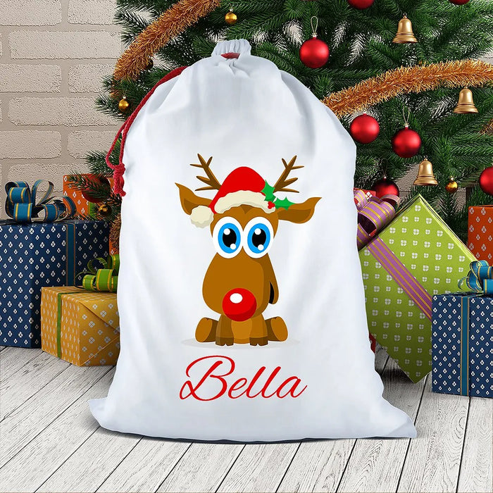 Cute Reindeer Santa Sack