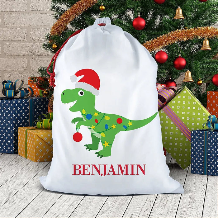 Dinosaur Santa Sack